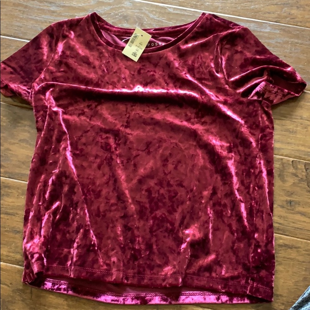pink velvet t-shirt